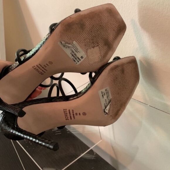 SCHUTZ Black Strappy Heels - Picture 3 of 9